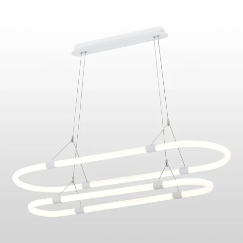 Светильник подвесной LED Bartow LSP-7268 Lussole белый 1 лампа, основание белое в стиле современный хай-тек 